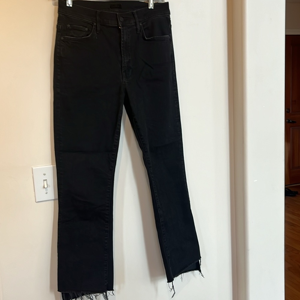 MOTHER Black High-Rise Jeans